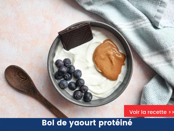 Bol de yaourt protéiné